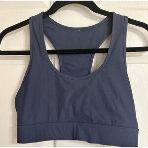 Fabletics Bra Womens Navy Blue Large On / Go Medium Impact Racerback